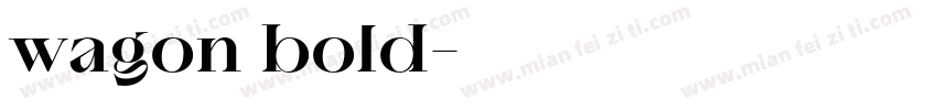 wagon bold字体转换